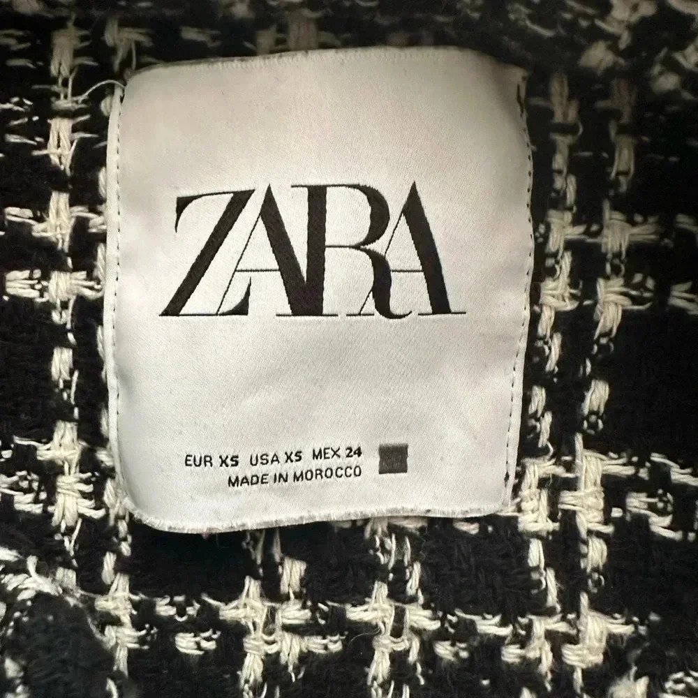 Zara tweet jacket elegant transition chic Xs - Picture 4 of 5